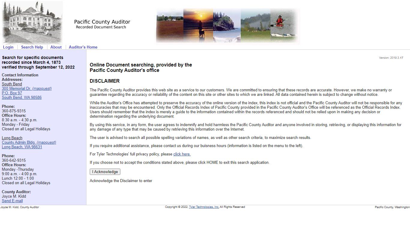 Pacific County Auditor - Document Search